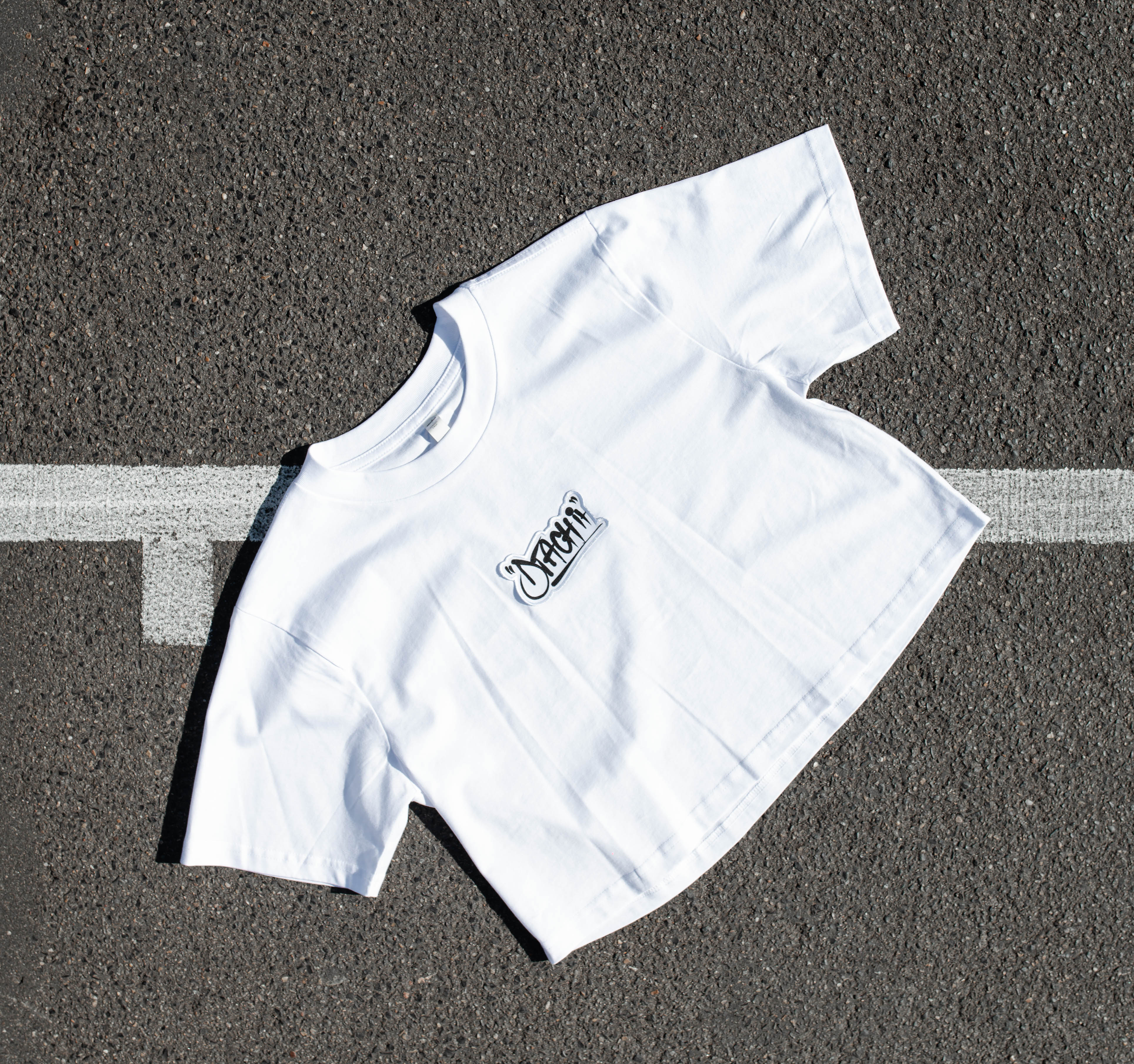 Dtachit Graffiti White Crop