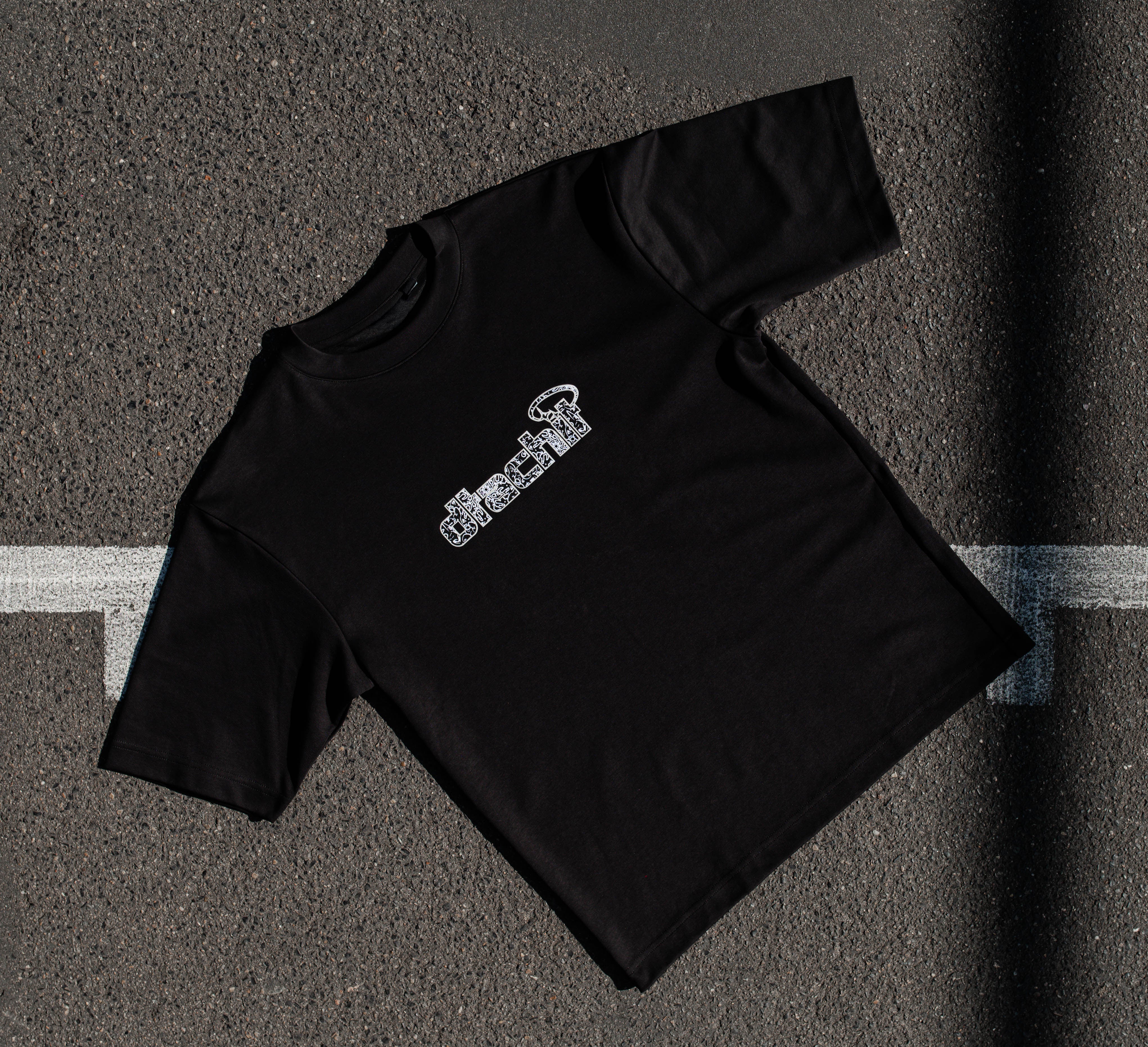 Black Dtachit Sketch Tee