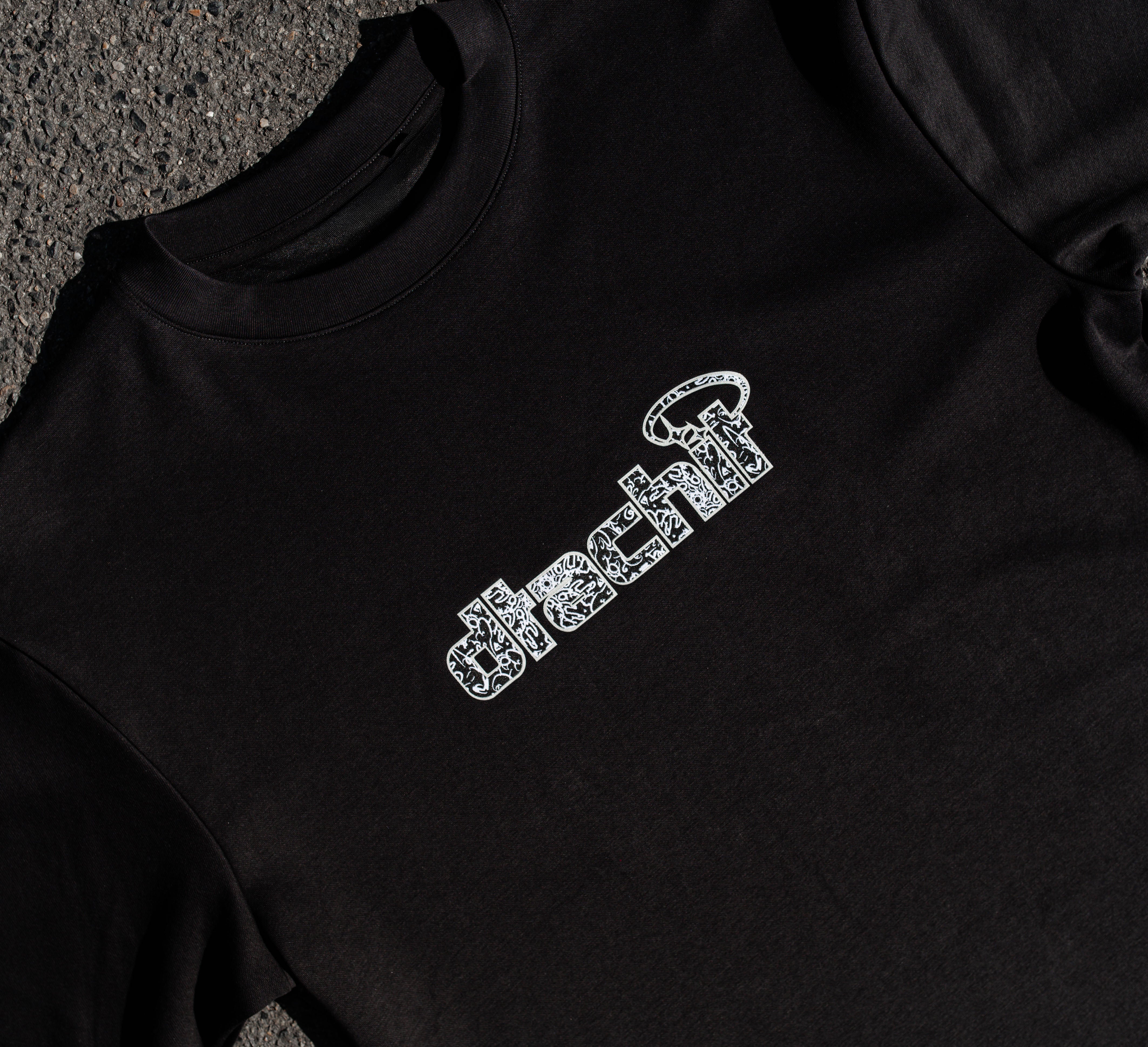 Black Dtachit Sketch Tee