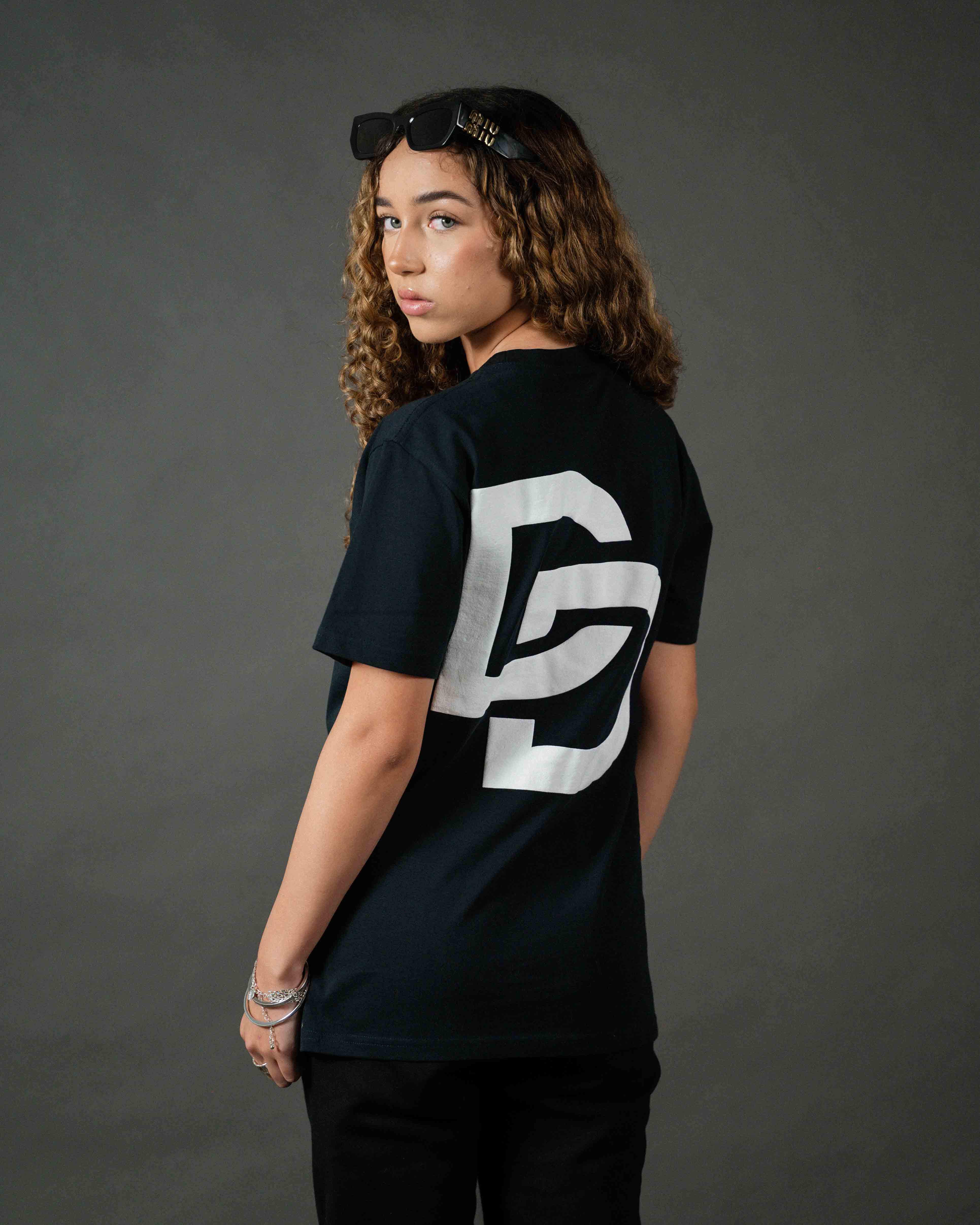 Dtachit retro puff tee- Navy