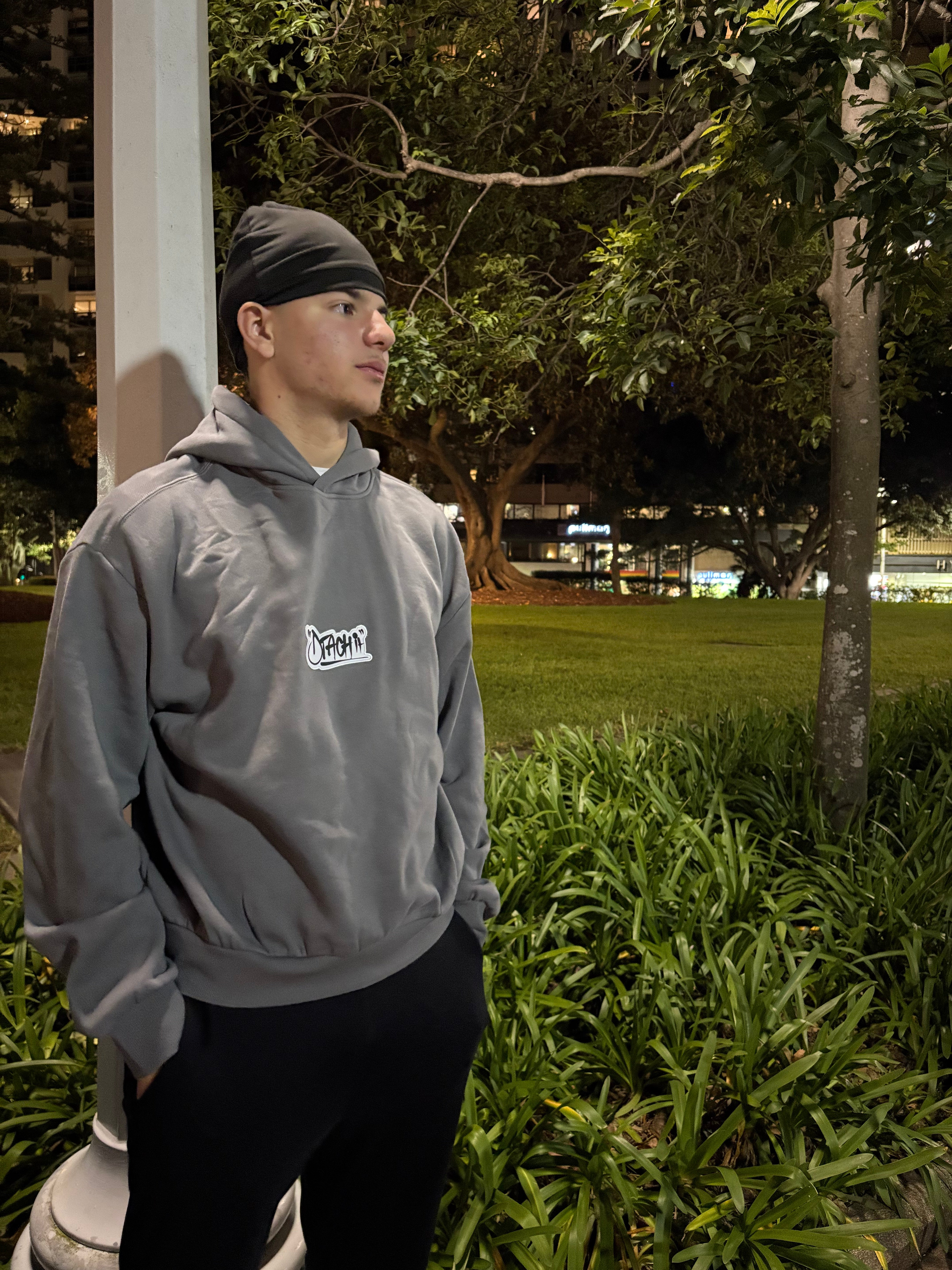 Dtachit White Graffiti Hoodie