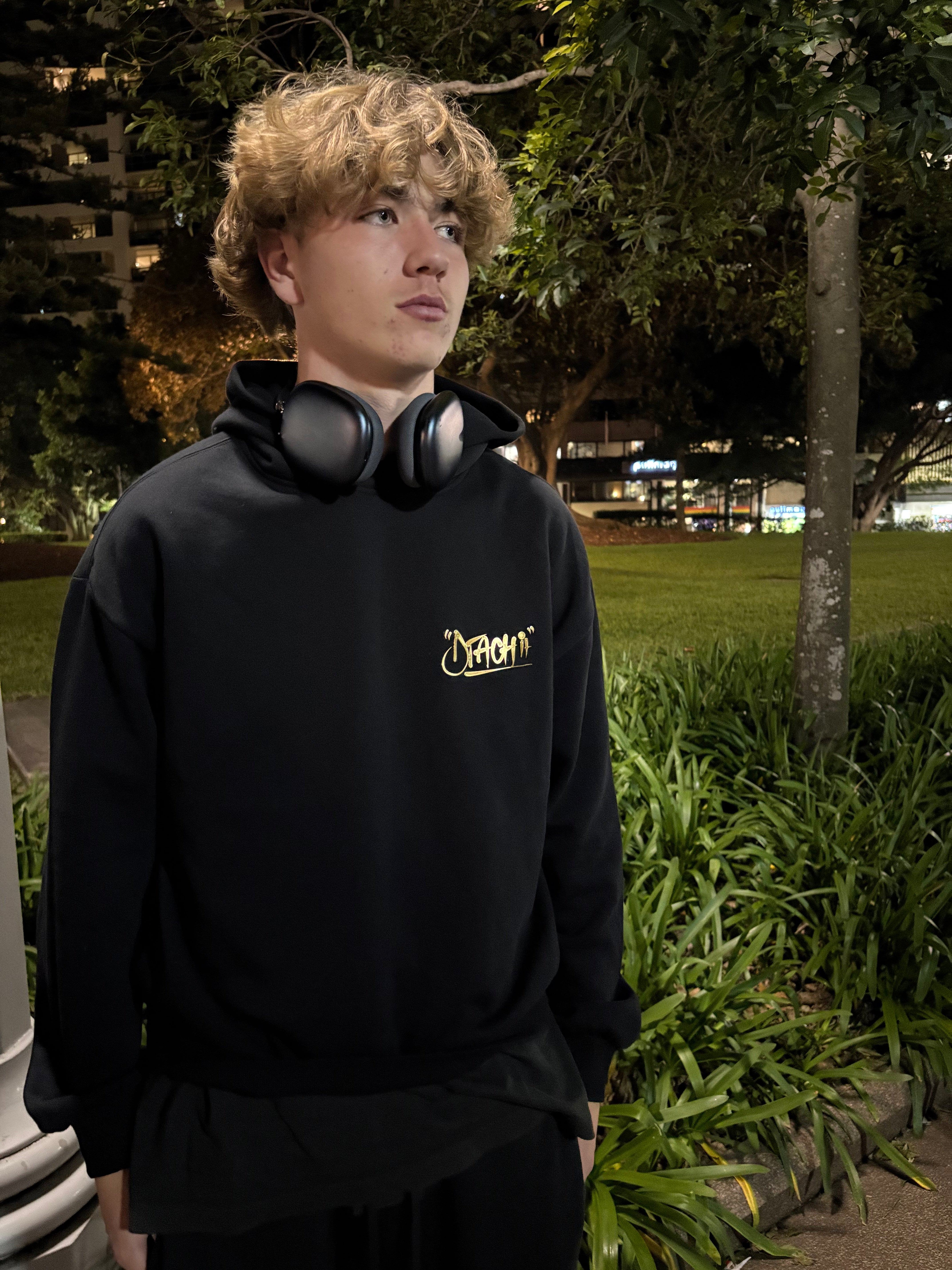 Dtachit Gold Graffiti Hoodie