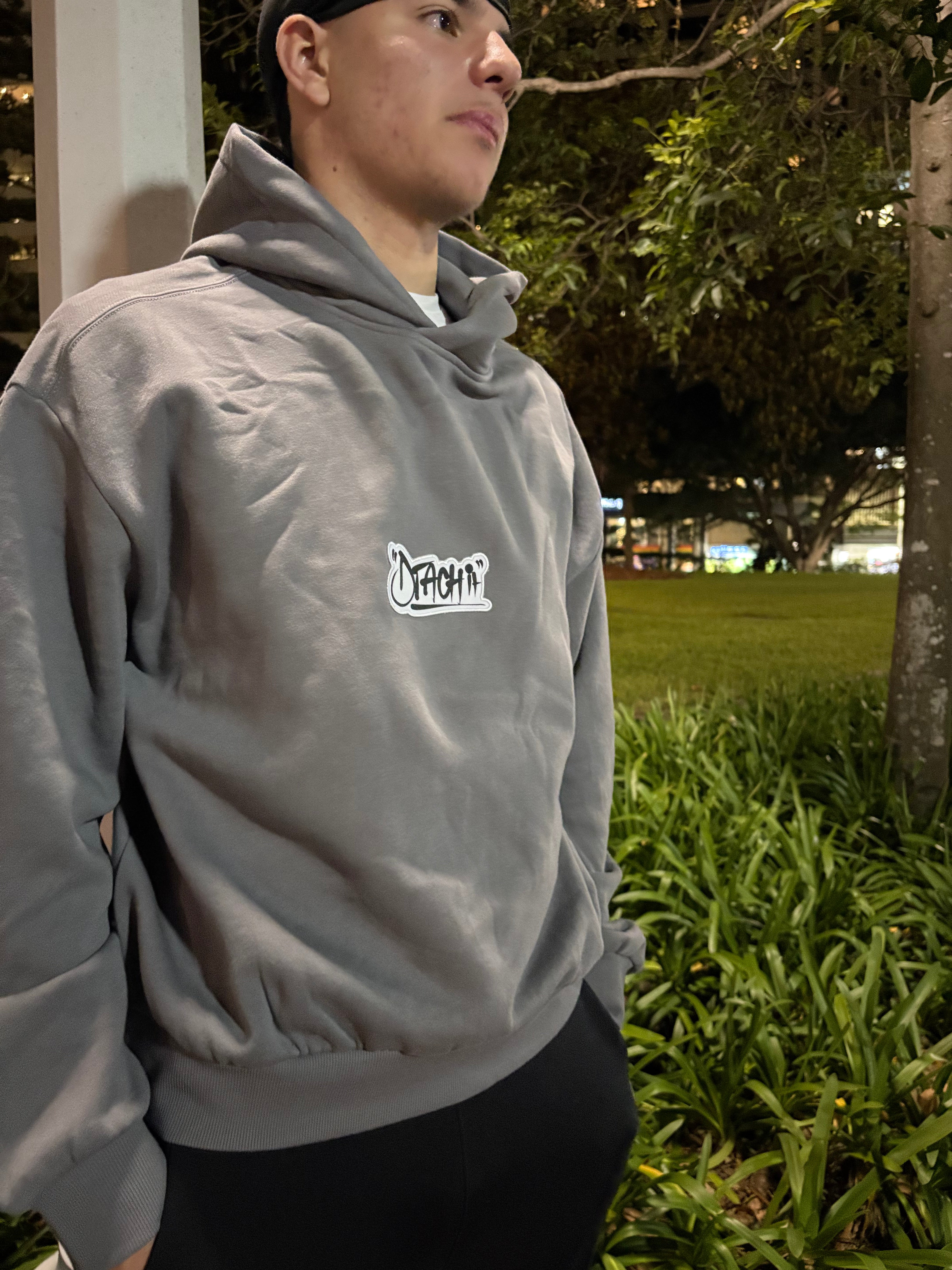 Dtachit White Graffiti Hoodie