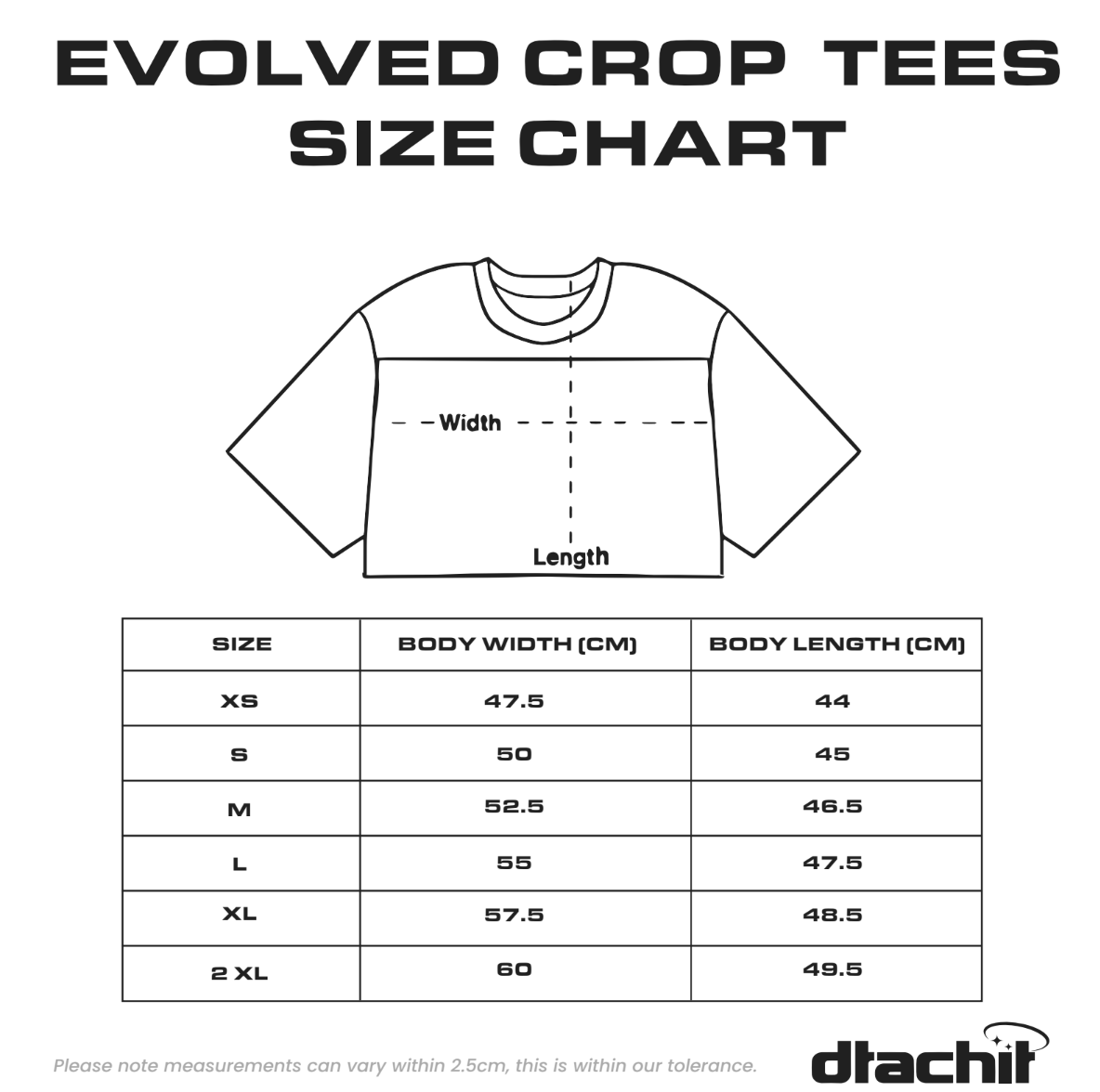 Dtachit Varsity Crop Black
