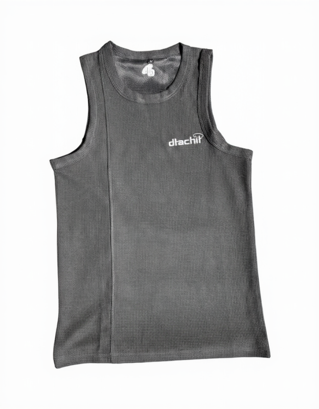 Knit Black Dtachit Singlet